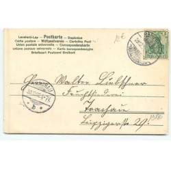 n°19180 - Prosit Neujahr - Bébé buvant avec un cochon