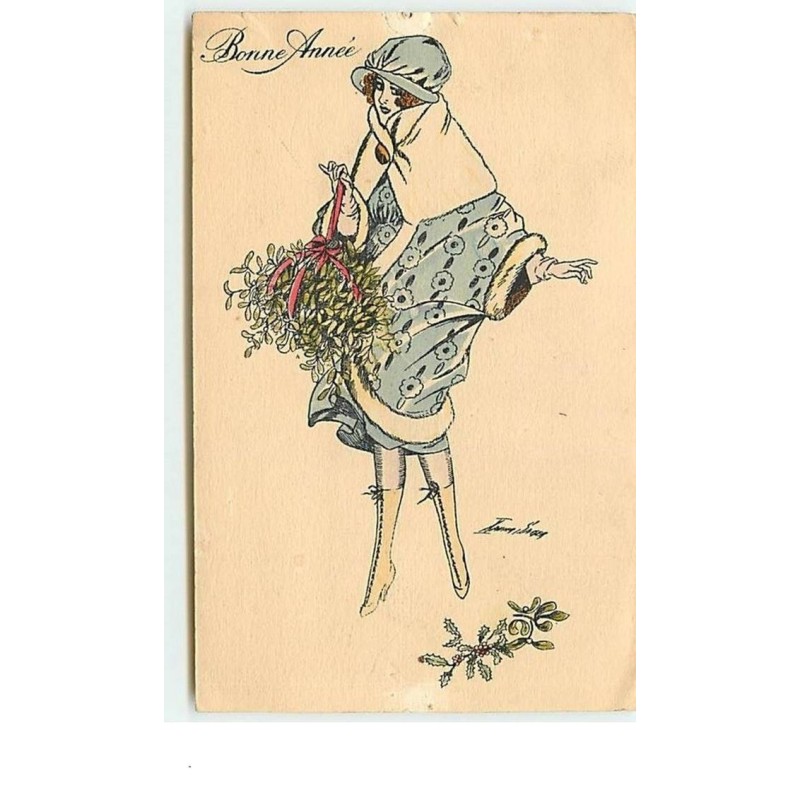 n°10869 - Carte Illustrateur - Xavier Sager - Porteuse de Bonheur