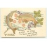 n°19224 - Carte Gaufrée - 1er Avril - Voudriez-vous m'aimer en retour ... lettre d'amour - Poissons