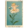 n°19248 - Herzliche Glückwünsche zum Geburtstag - Flatscher -  Ange assis sur une marguerite