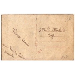 n°19251 - Carte Brodée - 1923 - Pensées