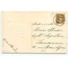 n°19283 - Carte Gaufrée - Ein frohes Neujahr - Garçon avec des lettres, près d'un train sous la neige