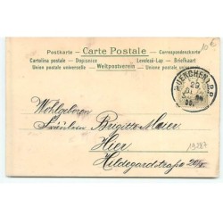 n°19287 - Glückliches neues Jahr - Anges, l'un jouant de la mandoline - Paillettes