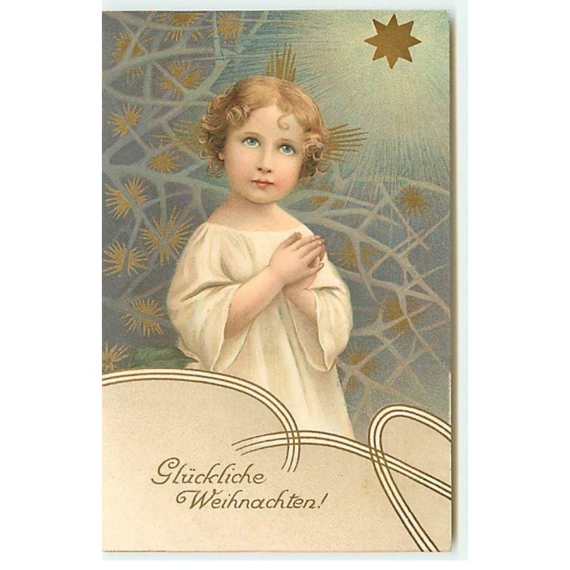n°19294 - Glückliche Weihnachten - Fillette priant