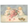n°19306 - Mili Weber - Fillettes renversant un grand sac rempli de roses