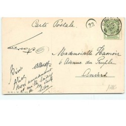 n°10885 - Carte Fantaisie - Style Viennoise - Joyeux Noël - Couple et chien