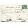 n°19326 - Carte Gaufrée - Glückliches Neujahr - Fillettes se protégeant de la neige sous un parapluie