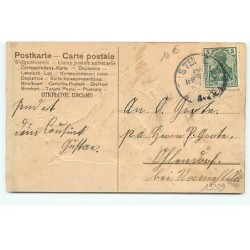 n°19329 - Carte Gaufrée - Viel Glück im neuen Jahr - Garçons mettant un fer à un pied d'un cochon