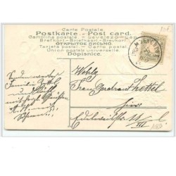 n°1089 - Carte Gaufrée - Prosit Neujahr - Angelots s'envoyant des pièces d'or