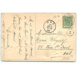 n°19369 - Carte Gaufrée - Bonne Année - Garçons habillés en clown jouant à la balancelle