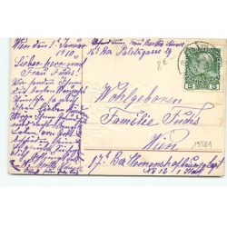 n°19381 - Carte Gaufrée - Viel Glück im neuen Jahre - Fillette sur une luge faisant tinter une clochette