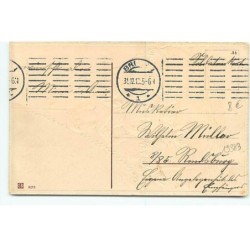 n°19383 - Carte Gaufrée - Viel Glück im neuen Jahre - Fillette dans une barque remontant des pièces d'or