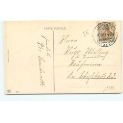 n°19384 - Carte Gaufrée - Herzlichen Glückwunsch zum neuen Jahre - Fillette dans une barque pêchant des pièces d'or