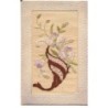 n°19405 - Carte Brodée - Bonne Fête - Fleurs sortant d'une corne d'abondance