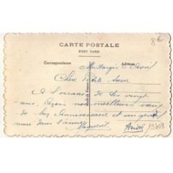 n°19408 - Carte Brodée - Rose et Myosotis