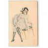 n°19419 - MM Vienne n°105 - Jeune femme en tenue légère s'appuyant sur une chaise