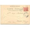 n°19425 - Carte Gaufrée - Art Nouveau - Jeune femme de profil sentant une rose
