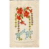 n°19451 - Carte Brodée - Bonne Fête - Fleurs et Liseron
