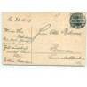 n°10898 - Carte Fantaisie Gaufrée - Angelots et cariole de myosotis