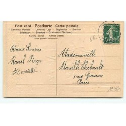 n°19484 - Carte Gaufrée - Bonne Année - Enfants marchant dans la neige