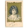 n°19488 - Carte Gaufrée - Portrait d'une jeune fille - J. Matern - Ganterie, Parfumerie, Bonneterie - Nancy