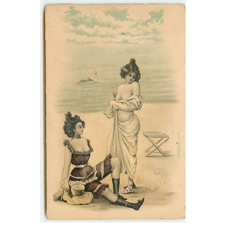 n°19498 - Wassernixen n°1417 - Jeunes femmes en tenue de bain sur une plage - Baigneuse