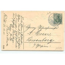n°19529 - Carte Gaufrée - Fröhliche Weihnachten - Anges autour d'un village