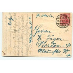 n°19540 -Carte Gaufrée - Prosit Neujahr - Trois ramoneurs sur un toit chantant