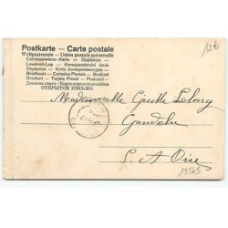n°19545 - Cochon en costume dans une brouette, poussée par un autre