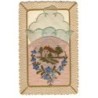 n°19554 - Carte Brodée avec pochette - Maison
