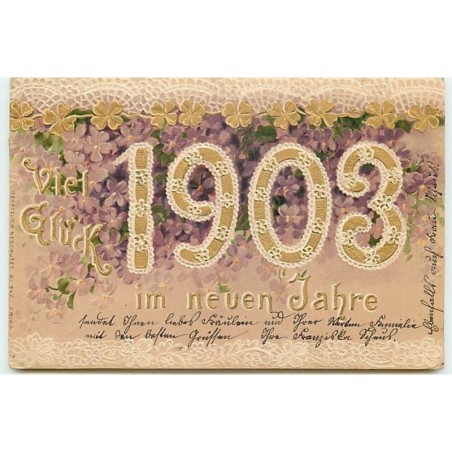 n°10947 - Carte Fantaisie Gaufrée - 1903