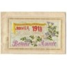 n°19604 - Carte Brodée - Bonne Année Janvier 1918 - Livret