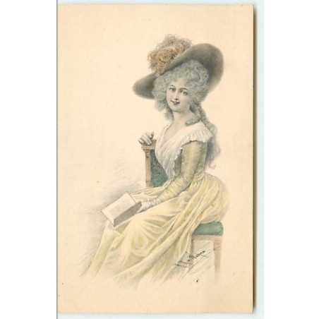 n°10971 - Carte Illustrateur - Wichera - MM Vienne n°199 - Femme avec un livre