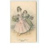 n°10972 - Carte Illustrateur - MM Vienne n°342 - Fillettes avec des Bouquets de Fleurs