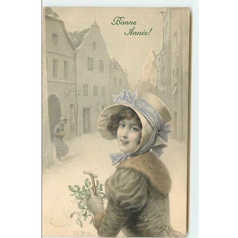 n°10973 - Carte Illustrateur - MM Vienne n°336 - Bonne Année - Femme