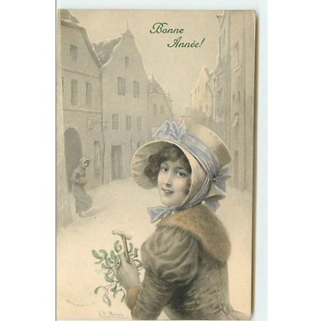 n°10973 - Carte Illustrateur - MM Vienne n°336 - Bonne Année - Femme