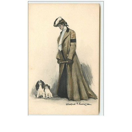 n°10974 - Carte Illustrateur - MM Vienne n°303 - Clarence  F.  Underwood- Femme et chiens