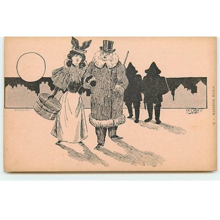 n°19715 - Cabant - P'tite Modiste n°2 -  Couple se tenant bras dessus-dessous