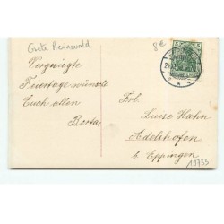 n°19733 - Fröhliche Weihnachten - Grete Reinwald portant une branche de sapin