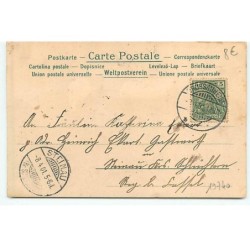 n°19740 - Clapsaddle - Fillette près d'une croix décorée de fleurs - Paillettes