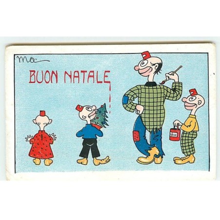 n°19746 - Buon Natale - Homme et enfants habillés en clown