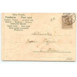 n°19747 - Carte Gaufrée - Prosit Neujahr - Anges trinquant