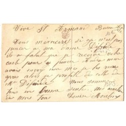 n°19753 - Carte Brodée - Prénom - Louise - Pensée