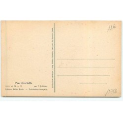 n°19768 - F. Fabiano - Pour être belle - série n°15-71 - Jeune femme en sous-vêtement se regardant dans le miroir