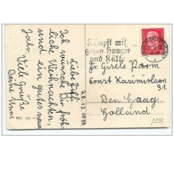 n°10988 - Carte Fantaisie - Père Noël tirant son traineau