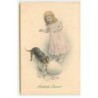 n°19830 - MM Vienne n°254 - Pâques - Fröhliche Ostern - Fillette regardant un teckel mangeant dans un oeuf