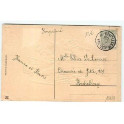 n°19878 - Carte Gaufrée - Joyeux Noël - Ange gardien apportant des jouets