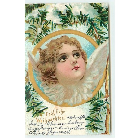 n°19924 - Fröhliche Weihnachten - Tête d'Ange