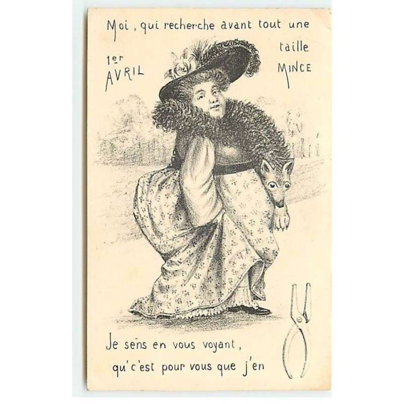 n°19978 - 1er Avril - Moi, qui recherche avant tout une taille mince ...