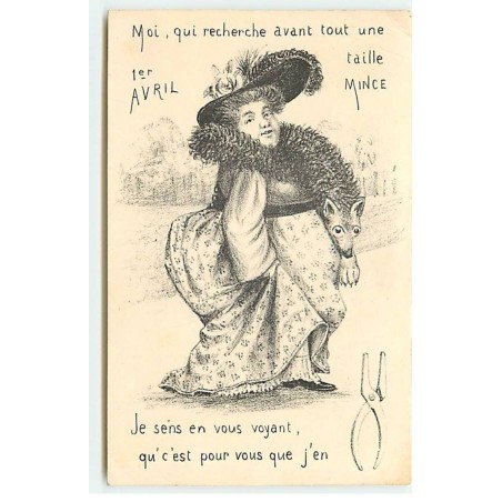 n°19978 - 1er Avril - Moi, qui recherche avant tout une taille mince ...